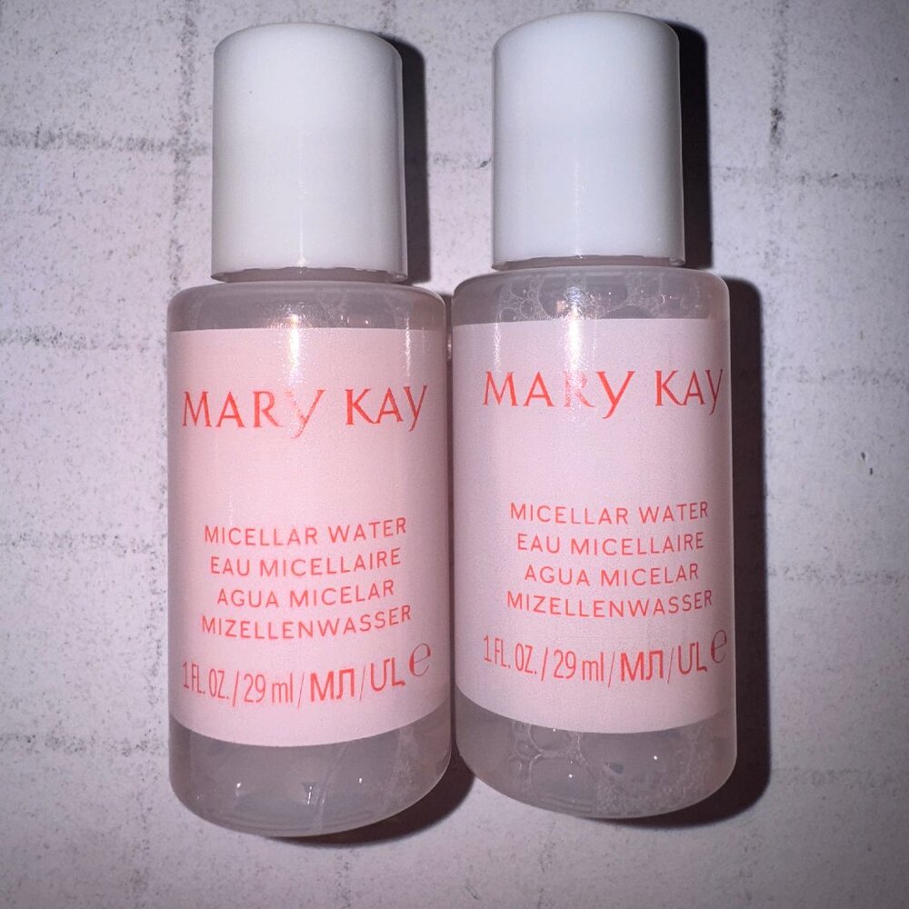 Mary Kay Micellar Water 1 fl oz LOT of 2 Travel Size Facial Clean